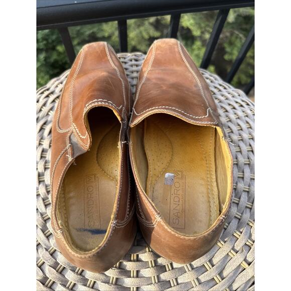Sandro Moscoloni Easy Leather Venetian Loafer Shoes Men's Brown Size US 13 - Picture 5 of 16